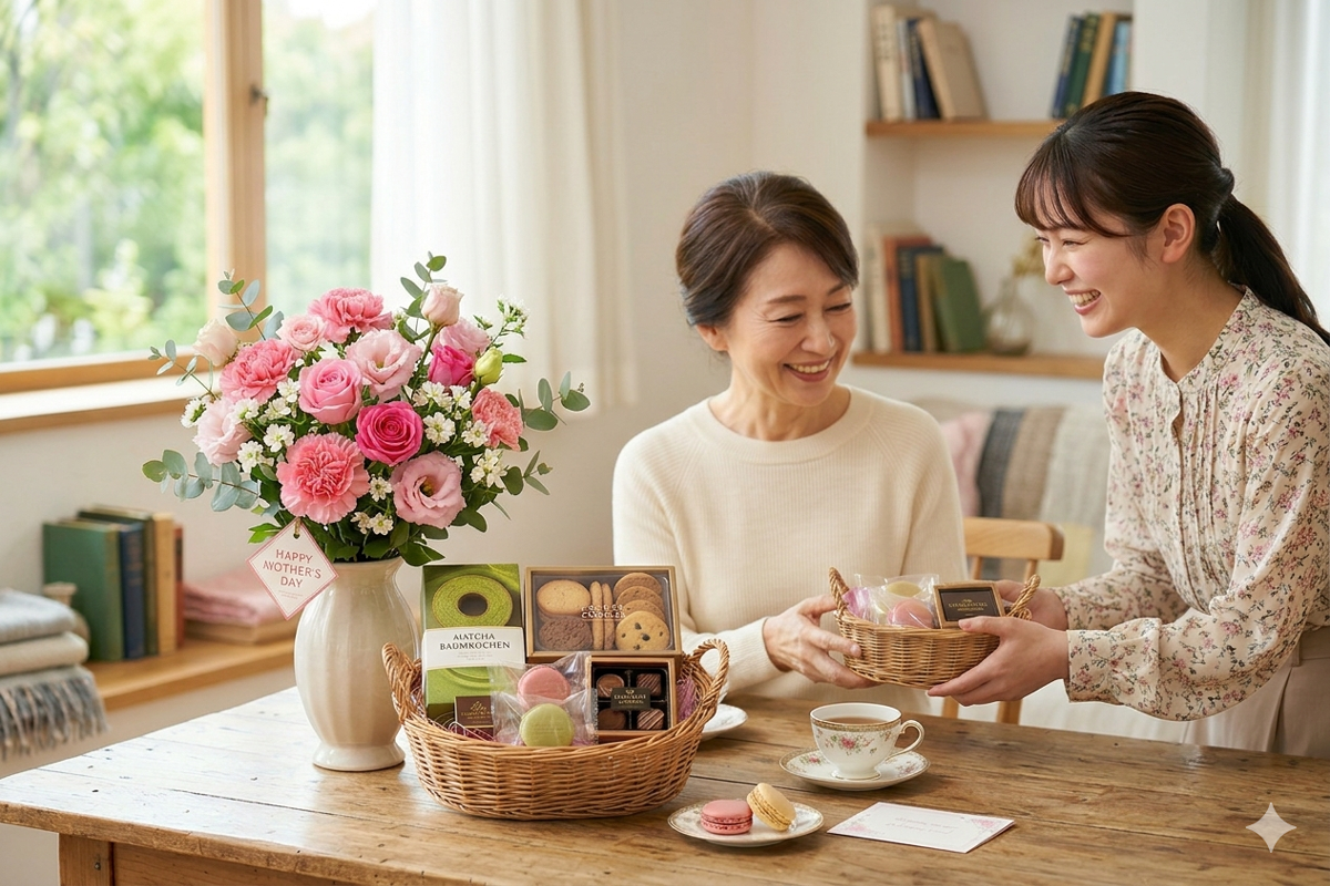 【母の日ギフト】花+スイーツ