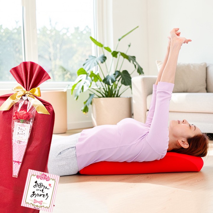 王様の背中枕 ゴロンと寝転ぶだけで自然と胸が開いてスッキリ気持ちいい！